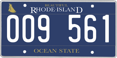 RI license plate 009561