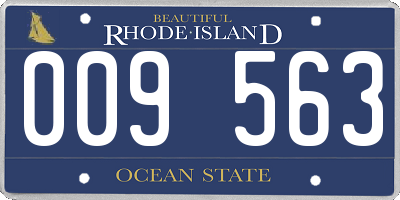 RI license plate 009563