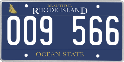 RI license plate 009566