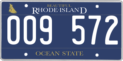 RI license plate 009572