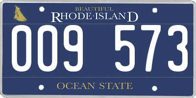 RI license plate 009573