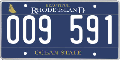 RI license plate 009591