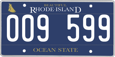 RI license plate 009599