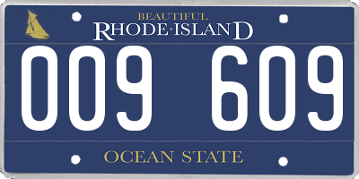 RI license plate 009609