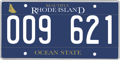 RI license plate 009621