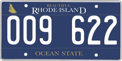 RI license plate 009622