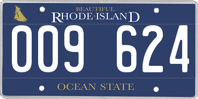 RI license plate 009624