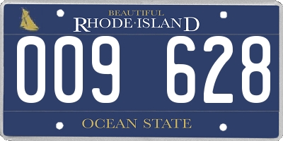 RI license plate 009628