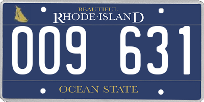 RI license plate 009631