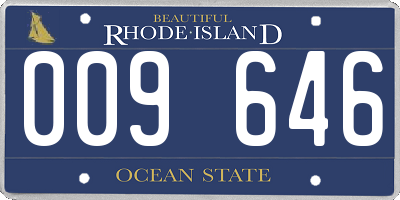 RI license plate 009646