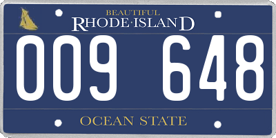 RI license plate 009648