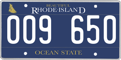 RI license plate 009650