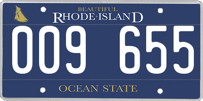 RI license plate 009655