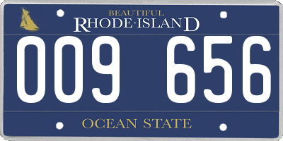 RI license plate 009656