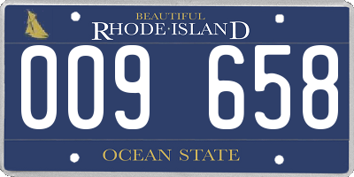 RI license plate 009658