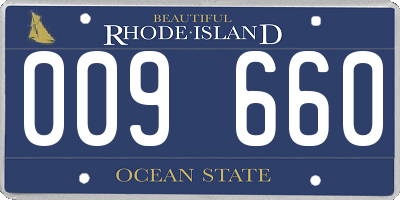 RI license plate 009660