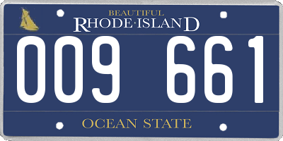 RI license plate 009661