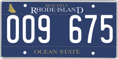 RI license plate 009675