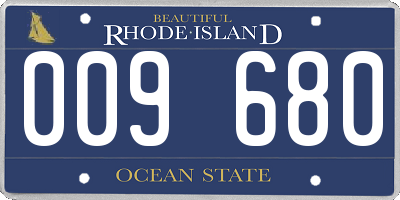 RI license plate 009680