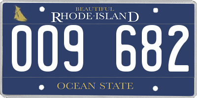 RI license plate 009682