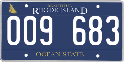 RI license plate 009683