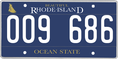 RI license plate 009686