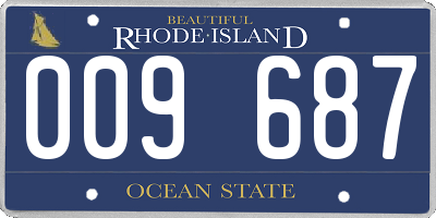 RI license plate 009687