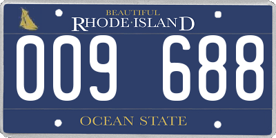 RI license plate 009688