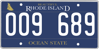 RI license plate 009689