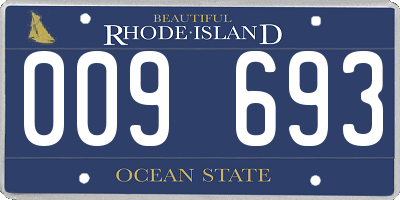 RI license plate 009693