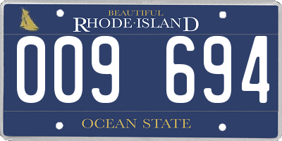 RI license plate 009694