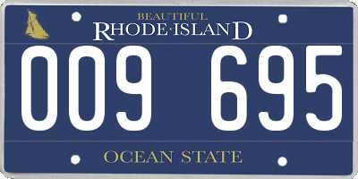 RI license plate 009695