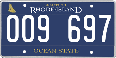 RI license plate 009697