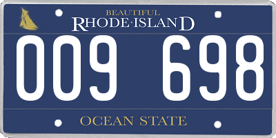 RI license plate 009698