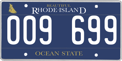 RI license plate 009699