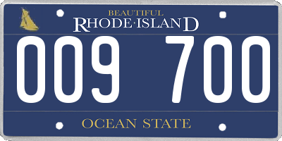 RI license plate 009700