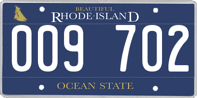 RI license plate 009702