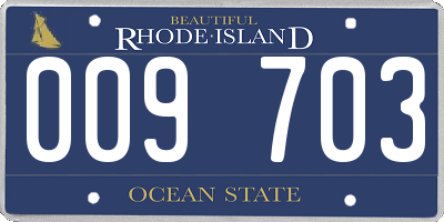 RI license plate 009703