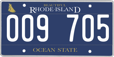 RI license plate 009705