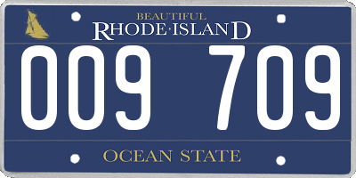 RI license plate 009709