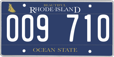 RI license plate 009710