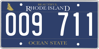 RI license plate 009711