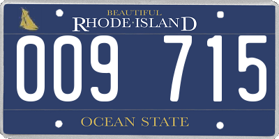 RI license plate 009715