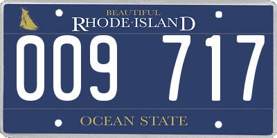 RI license plate 009717