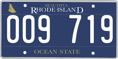 RI license plate 009719