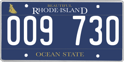 RI license plate 009730