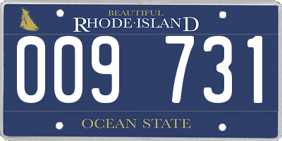 RI license plate 009731