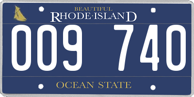 RI license plate 009740