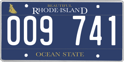 RI license plate 009741