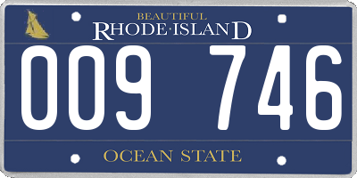 RI license plate 009746